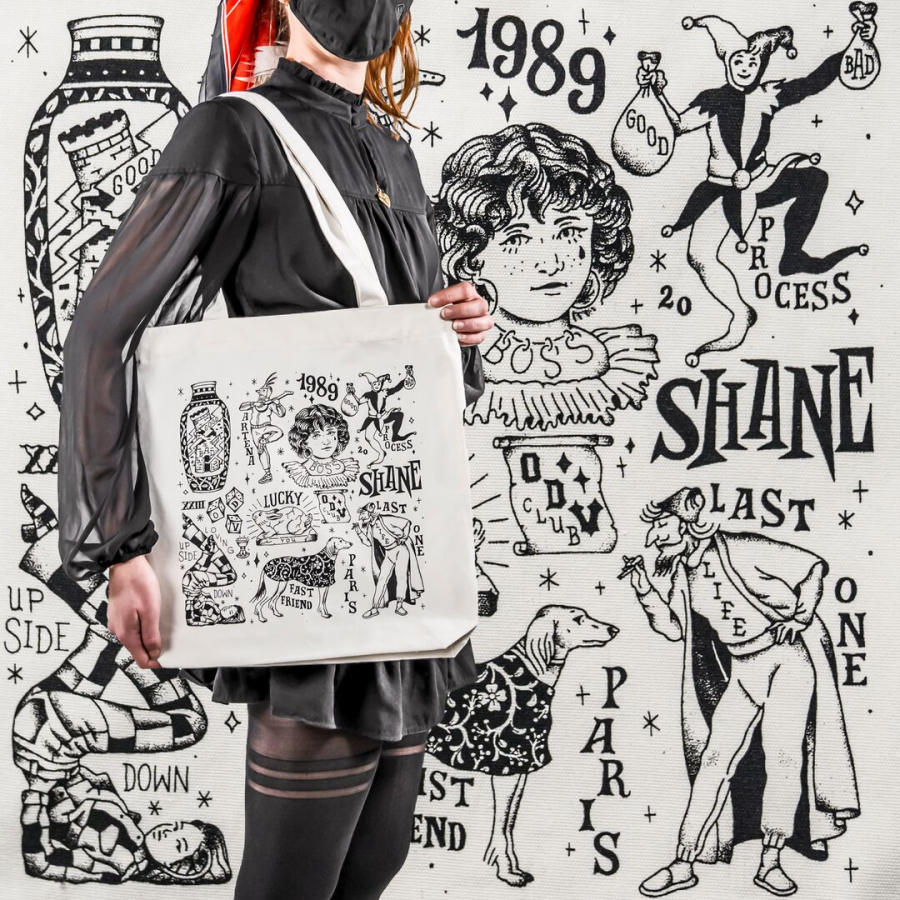 Shane : une oeuvre sérigraphié sur des tote bags